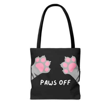 Paws Off Tabby Cat Paw Tote Bag
