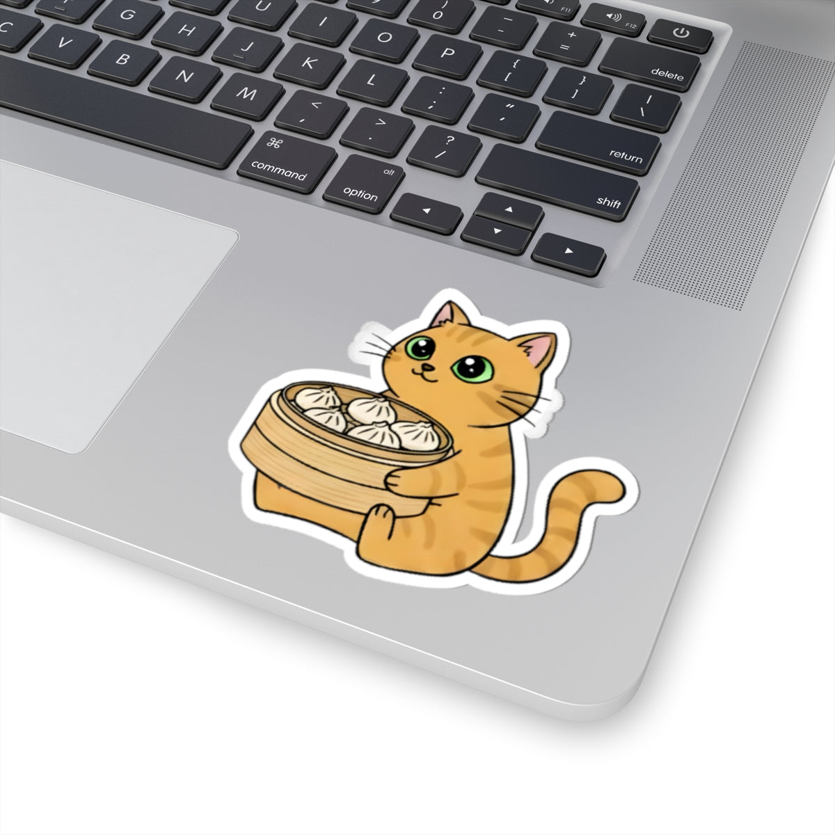 Kawaii Xiao Long Bao Cat Sticker | Cute Dumpling Vinyl Decal for Foodies