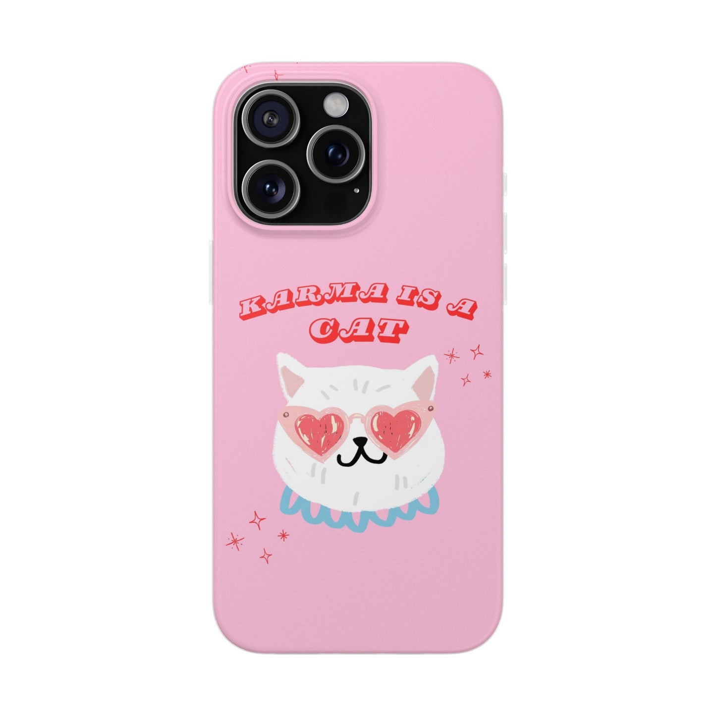 Karma is a Cat Phone Case | Pop Culture Cat Lover Gift | Heart Sunglasses Kitty