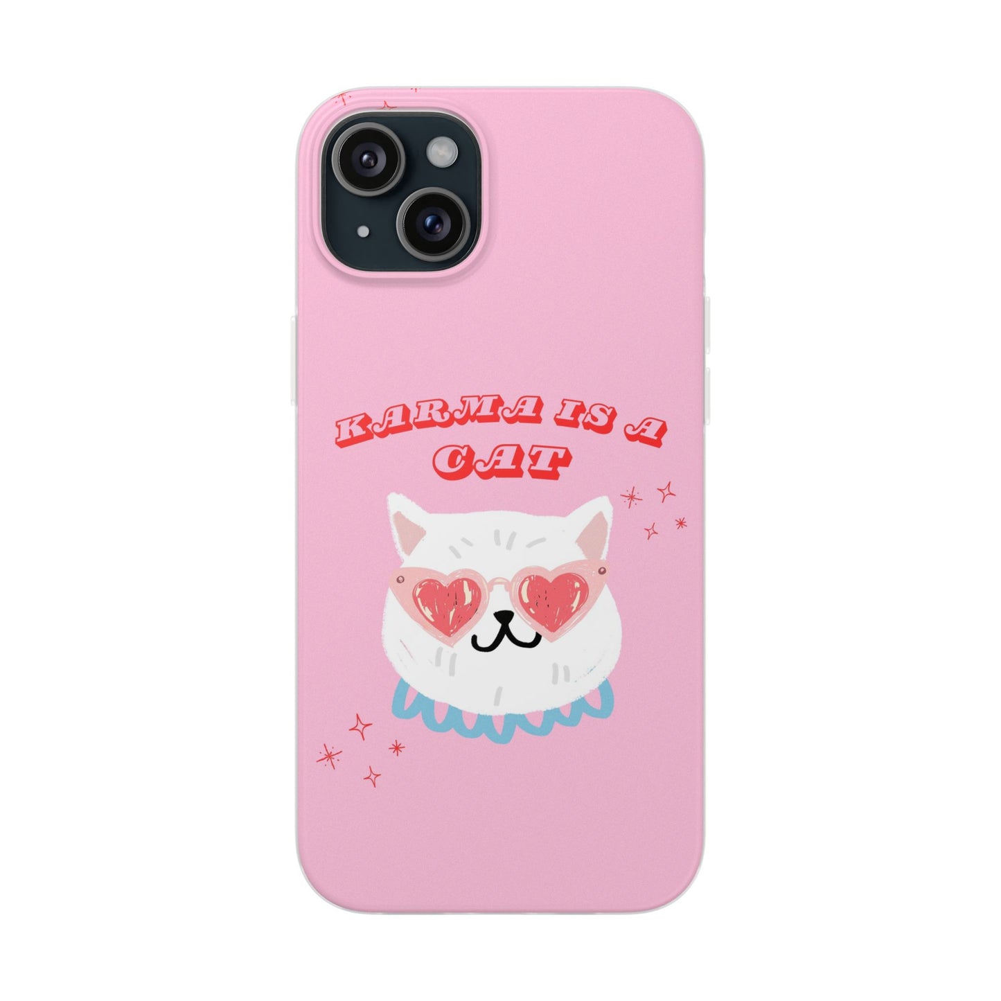 Karma is a Cat Phone Case | Pop Culture Cat Lover Gift | Heart Sunglasses Kitty