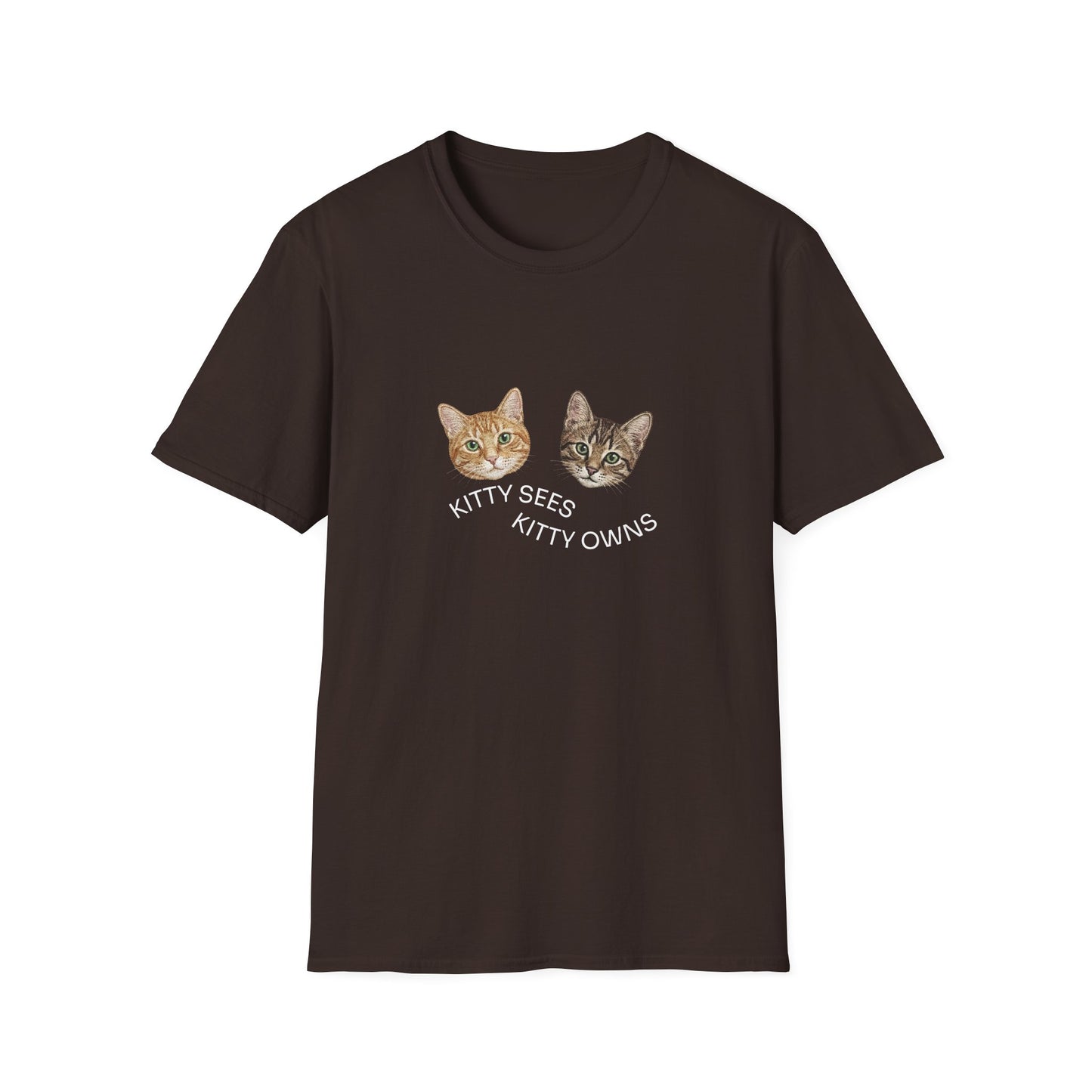 Kitty Sees Kitty Owns Cat Graphic T-shirt