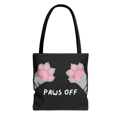 Paws Off Tabby Cat Paw Tote Bag