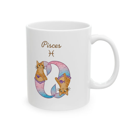 Pisces Cat Zodiac Mug