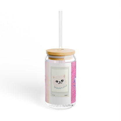 Album-Inspired Cat Sipper Glass | Pop Culture Fan Drinkware | Artistic Kitty Tumbler