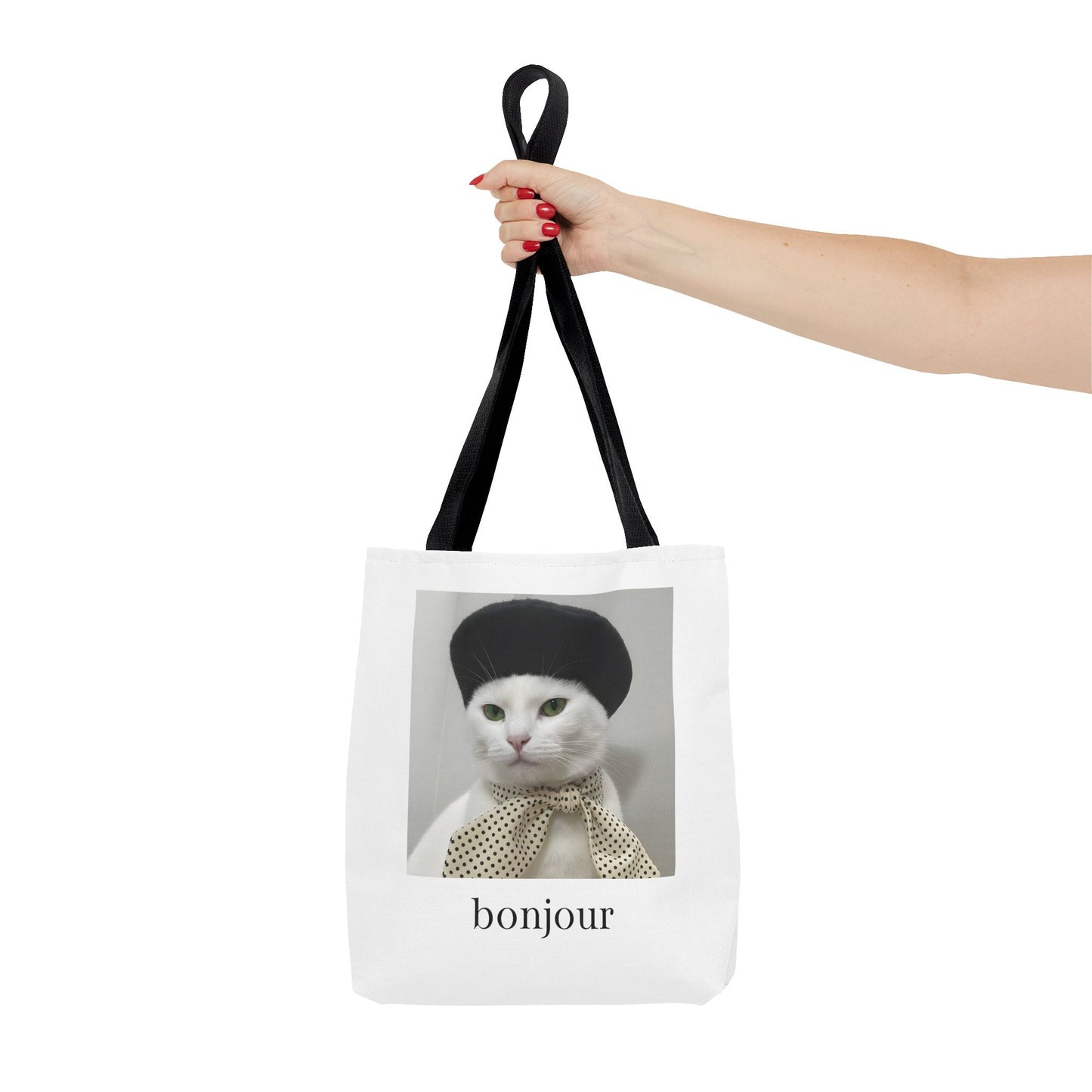 Bonjour Parisian Cat Tote Bag