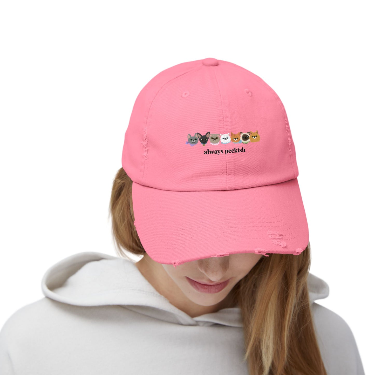 Always Peckish Cat Graphic Baseball Cap