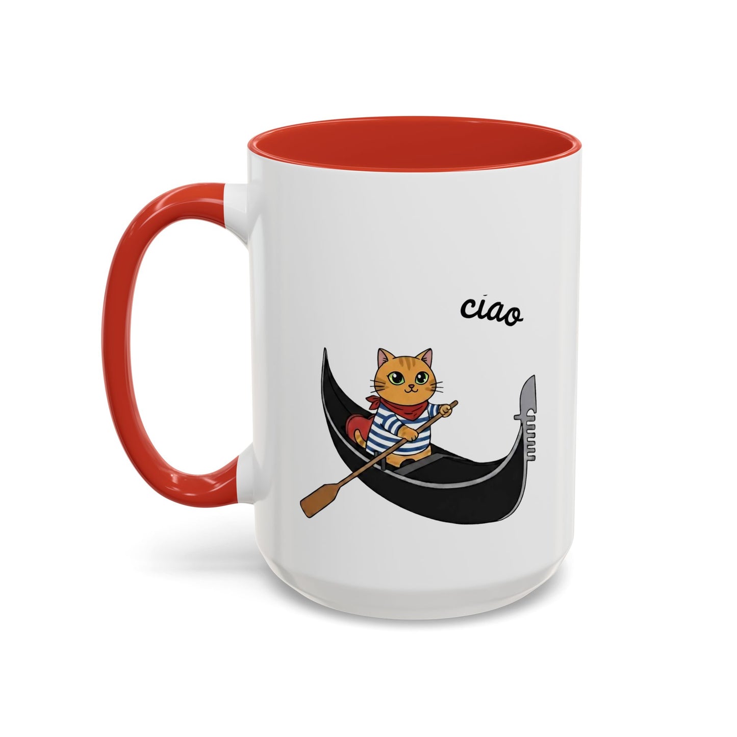 Gondolier Cat Coffee Mug | Cute Italian Cat Gift