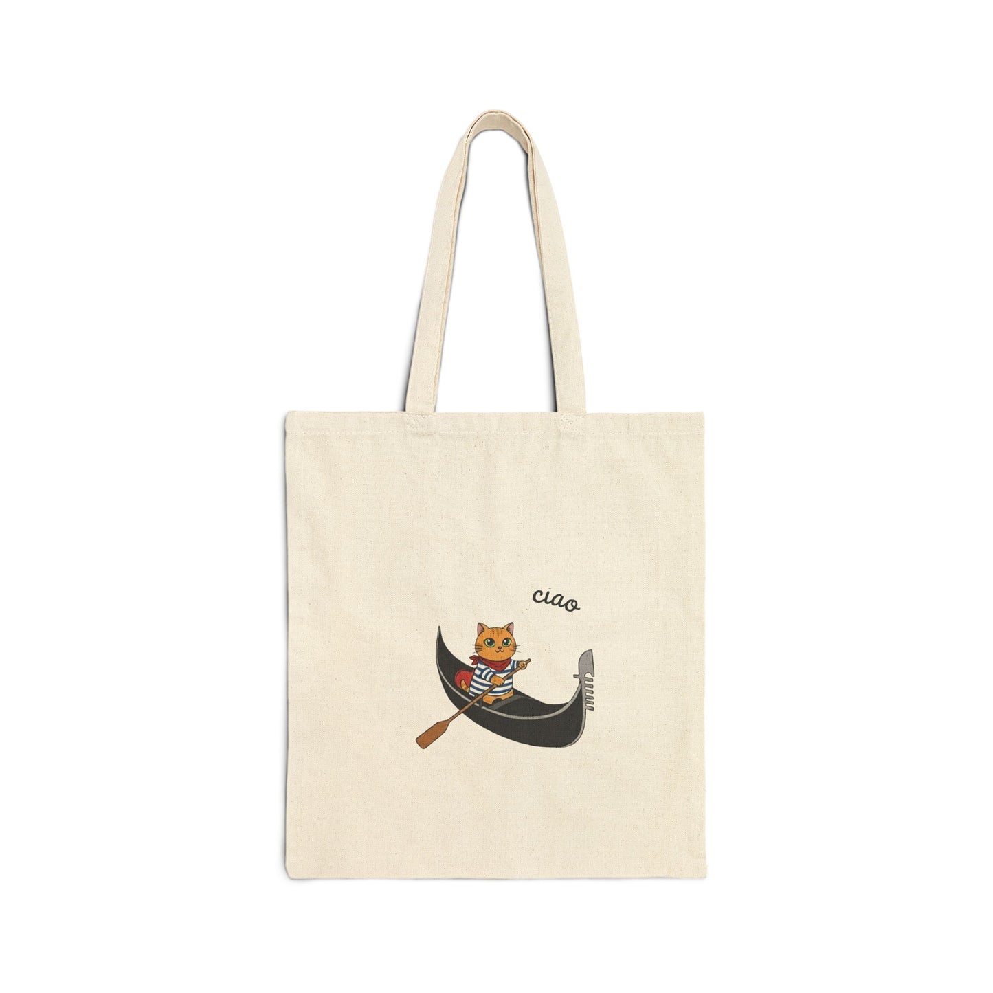 Ciao Cat Gondolier Cotton Tote Bag