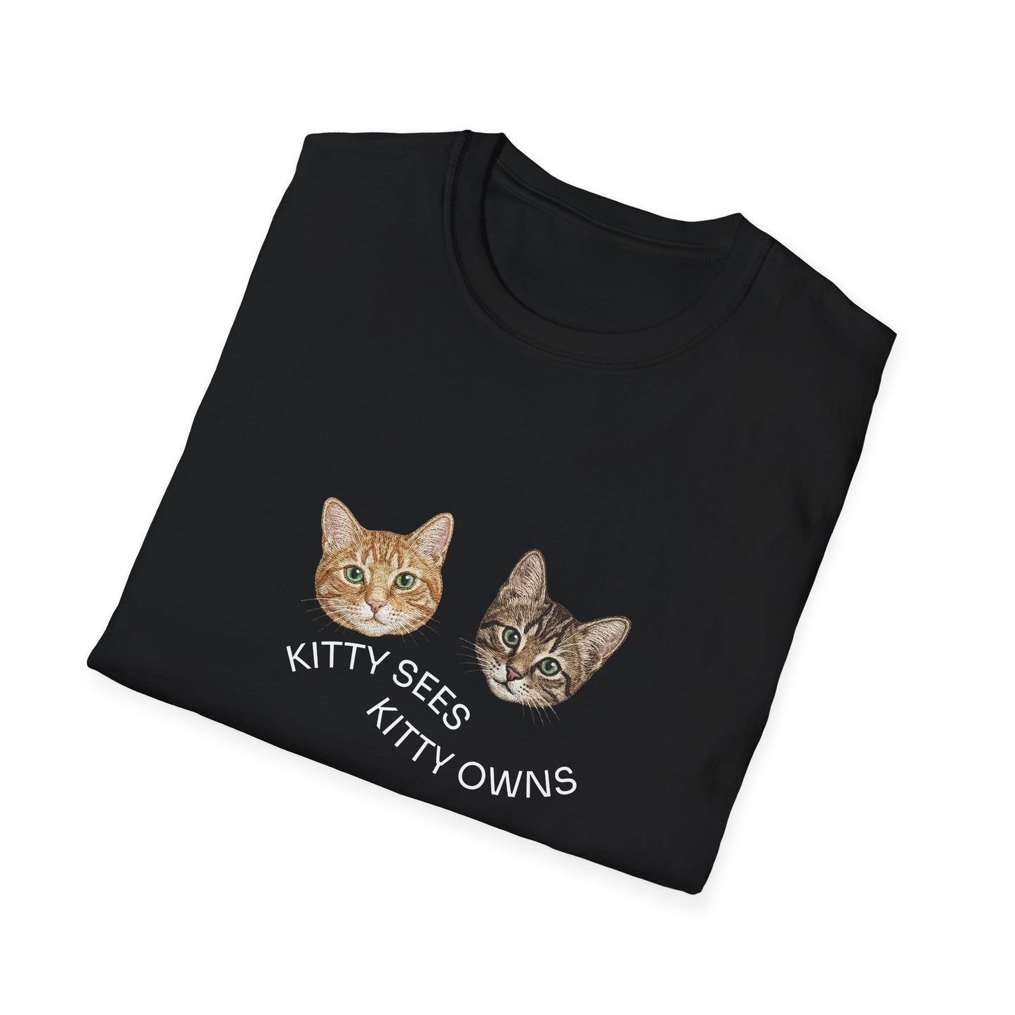 Kitty Sees Kitty Owns Cat Graphic T-shirt