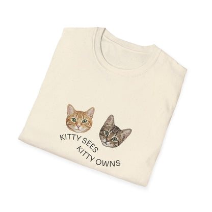 Kitty Sees Kitty Owns Cat Graphic T-shirt