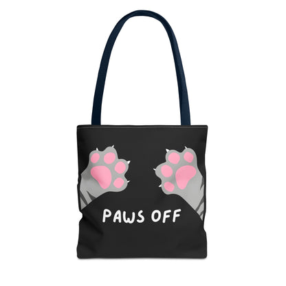 Paws Off Tabby Cat Paw Tote Bag