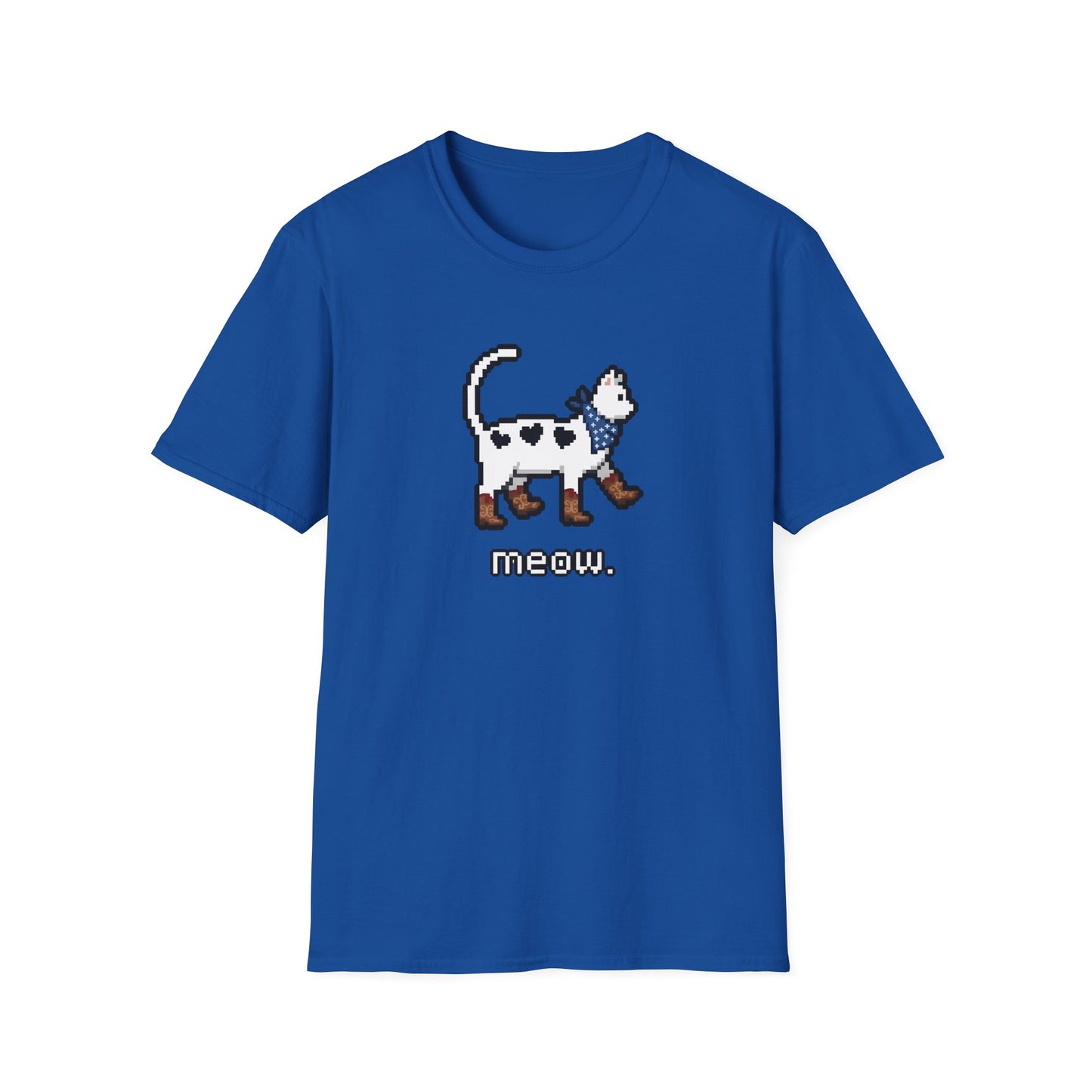 Retro Pixel Cat Cowboy Cat T-shirt