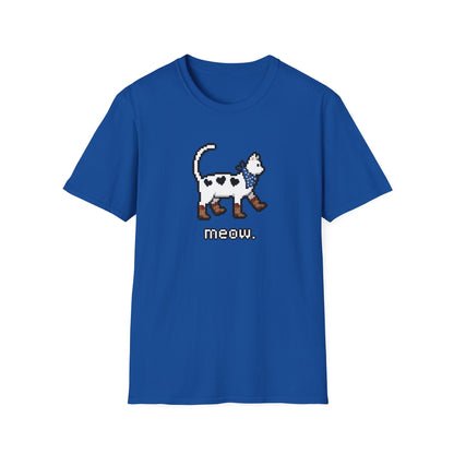 Retro Pixel Cat Cowboy Cat T-shirt