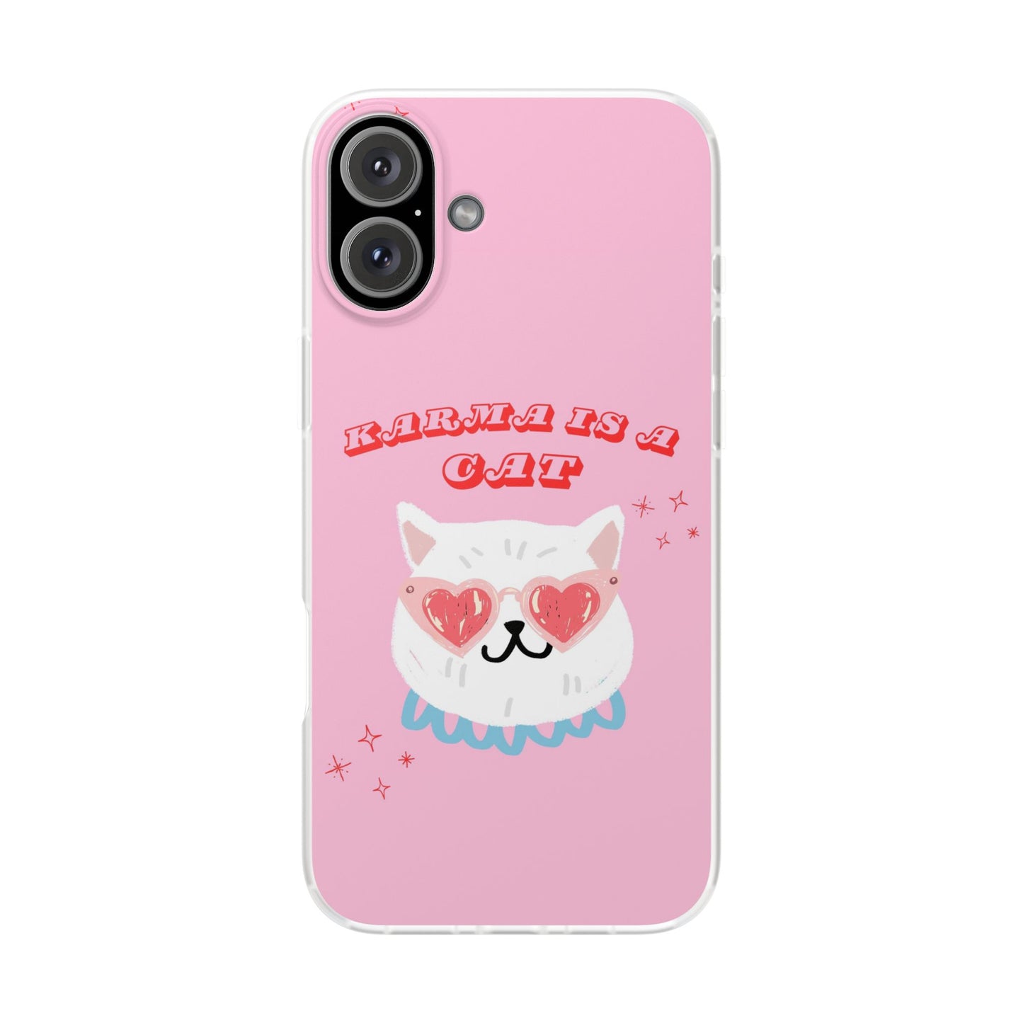Karma is a Cat Phone Case | Pop Culture Cat Lover Gift | Heart Sunglasses Kitty