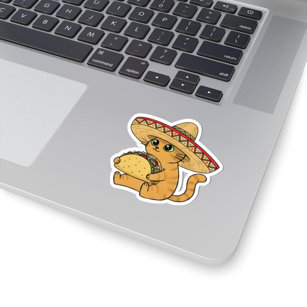 Funny Taco Cat Sticker | Cute Sombrero Vinyl Decal