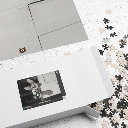 Black & White Tabby Cat Jigsaw Puzzle 110–1014 pcs