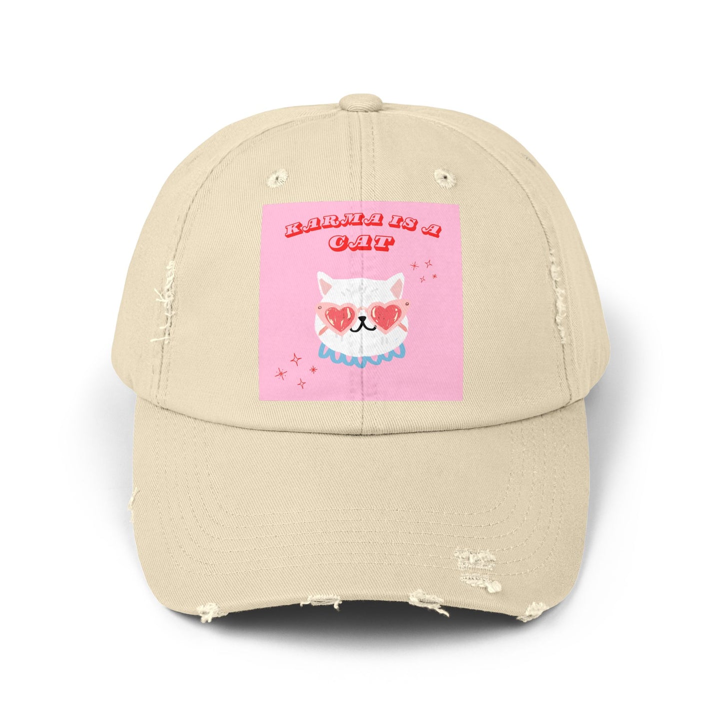 Swiftie Karma Cat Distressed Cap