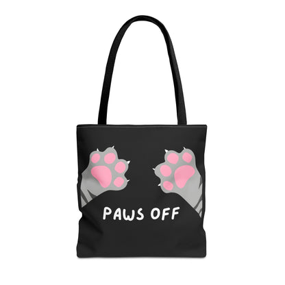Paws Off Tabby Cat Paw Tote Bag