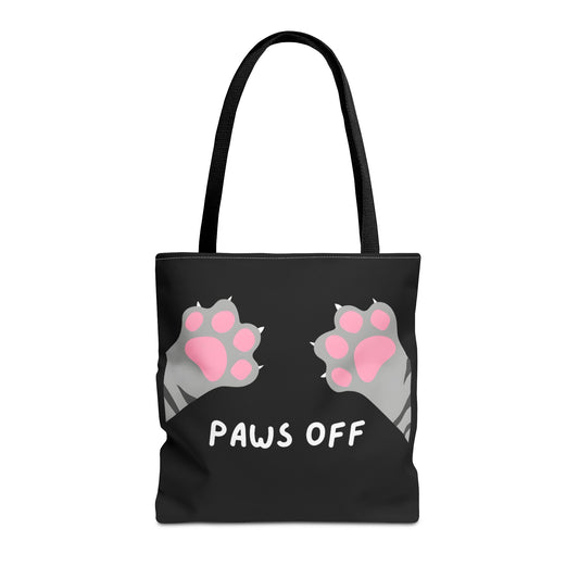 Paws Off Tabby Cat Paw Tote Bag