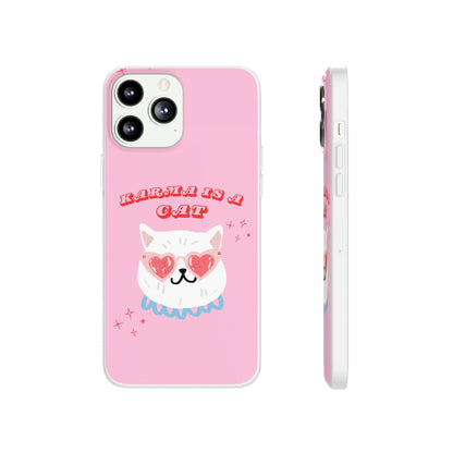 Karma is a Cat Phone Case in Pink
