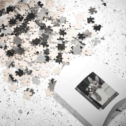 Black & White Tabby Cat Jigsaw Puzzle 110–1014 pcs