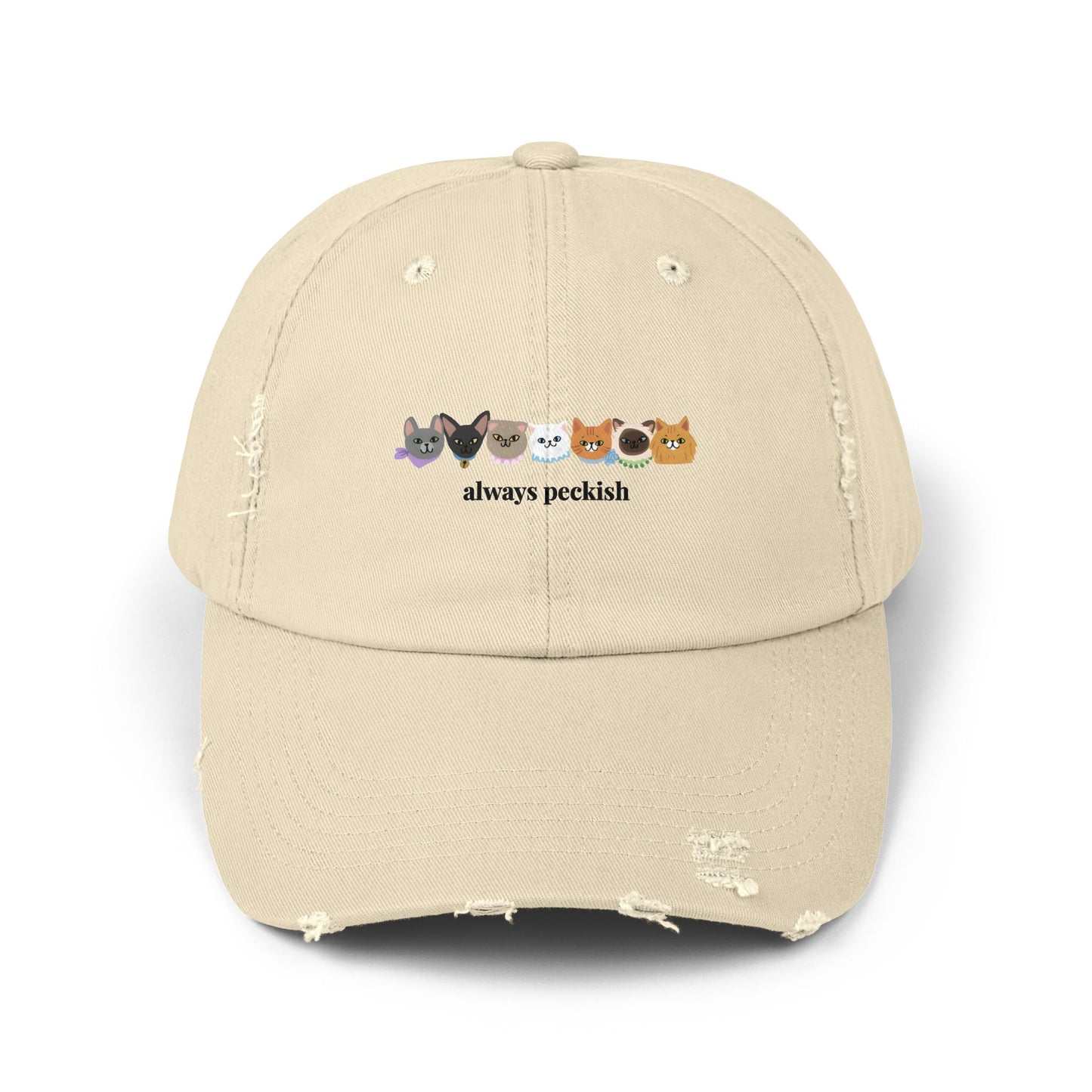 Always Peckish Cat Graphic Baseball Cap