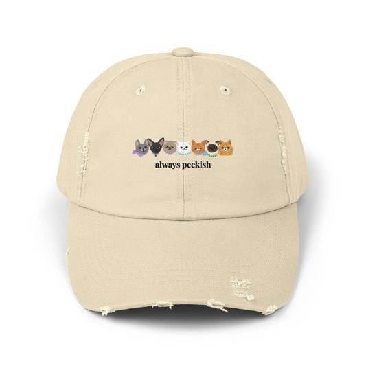 Always Peckish Cat Graphic Baseball Cap