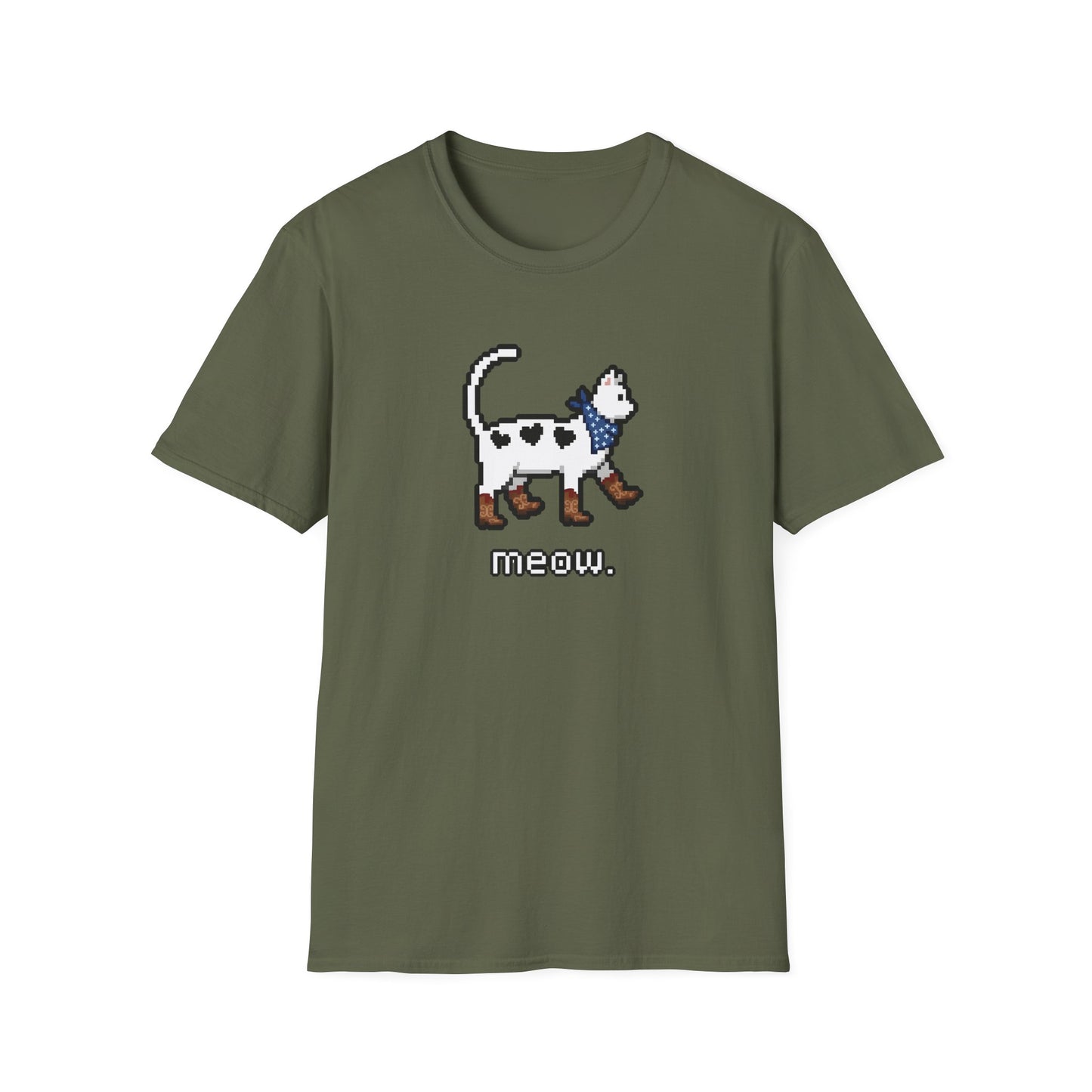 Retro Pixel Cat Cowboy Cat T-shirt