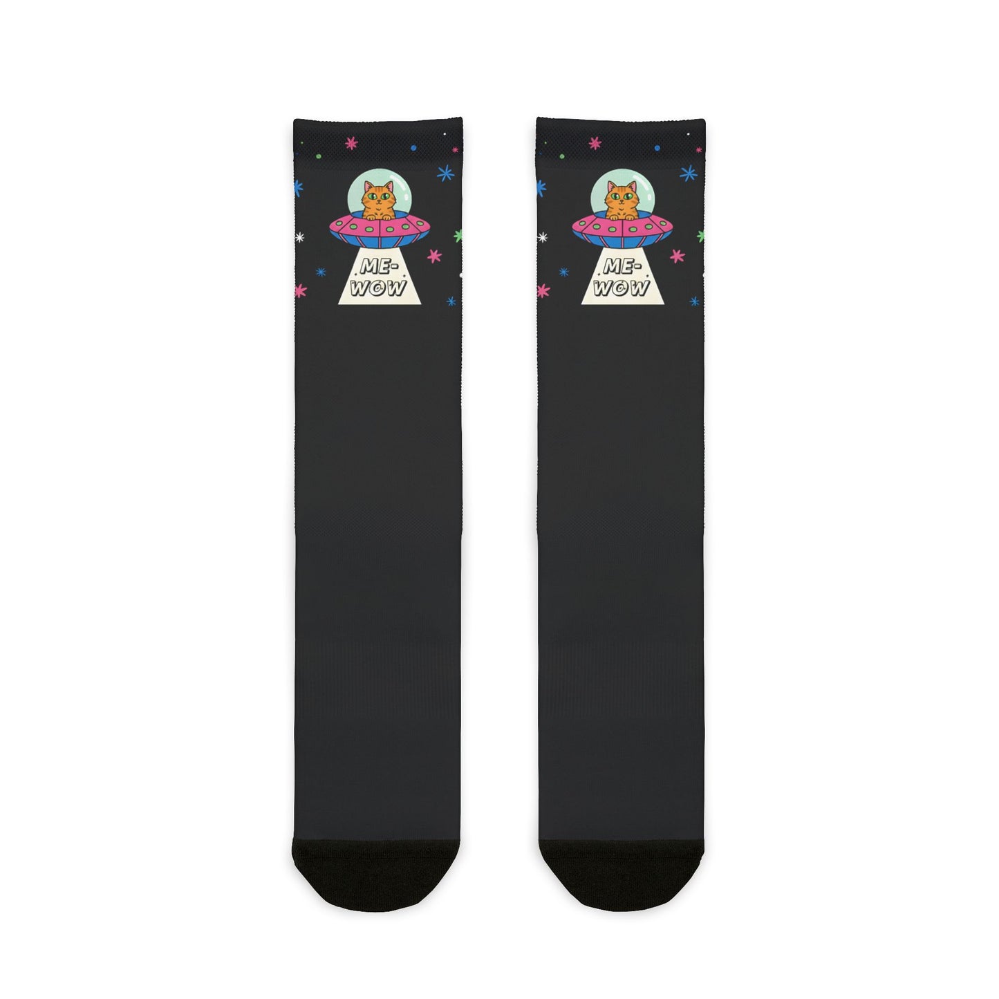 ME-WOW! Galaxy Cat Crew Socks