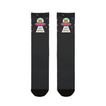 ME-WOW! Galaxy Cat Crew Socks