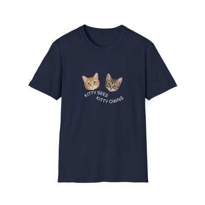 Kitty Sees Kitty Owns Cat Graphic T-shirt